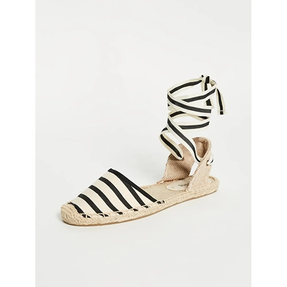 Chic Soludos Striped Ankle Tie Espadrilles - Picture 2 of 16